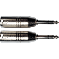 Aywa - A06,  Adaptateur jack 6,35 mm  stéréo male xlr male - lot de 2