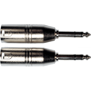 Aywa - A06,  Adaptateur jack 6,35 mm  stéréo male xlr male - lot de 2