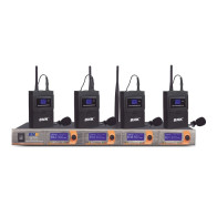 BNK - BK5555L, 4 Channel Lavalier Wireless Microphone System