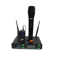 BNK - BK9HTLP, 2 wireless microphones (1 handheld and 1 lavalier)