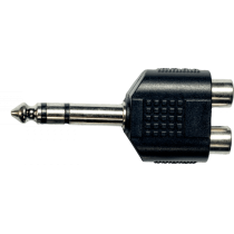 6.35 mm stereo jack male to 2 RCA female adapter