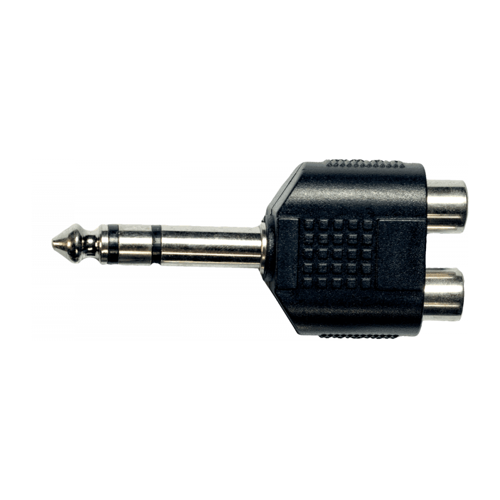 Aywa - A14, Adaptateur jack 6,35 mm stéréo male 2 rca fem.