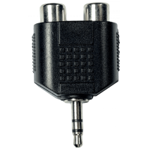 6.35 mm stereo jack male to 2 RCA female adapter
