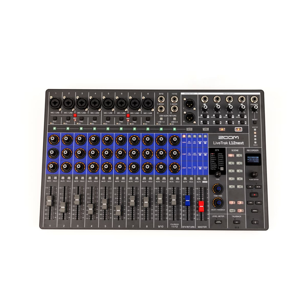 Zoom – LiveTrak L12next, Table de mixage numérique & enregistreur multipiste 12 canaux
