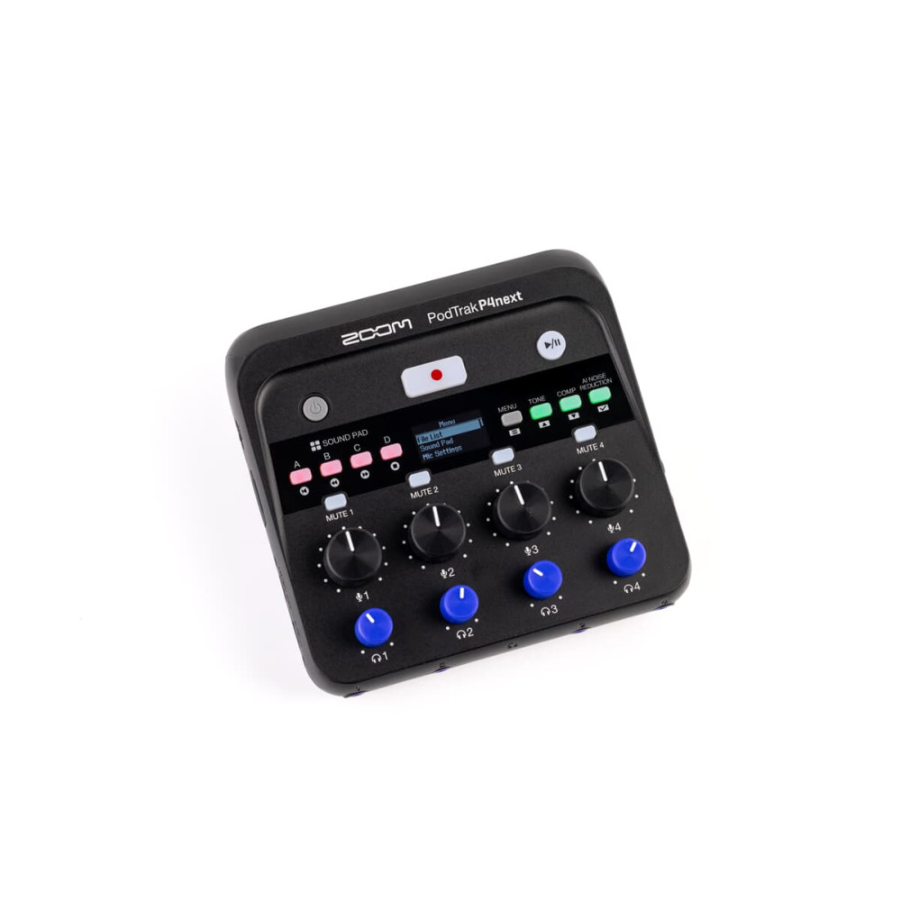 Zoom - PodTrak P4next, Enregistreur podcast portable multicanal