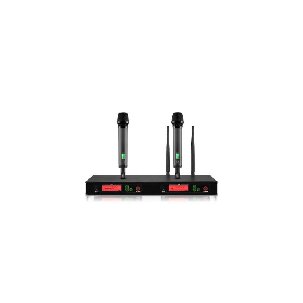 ITC - T-526UH, Dual-Channel UHF Wireless Microphone System with 2 Handheld Microphones