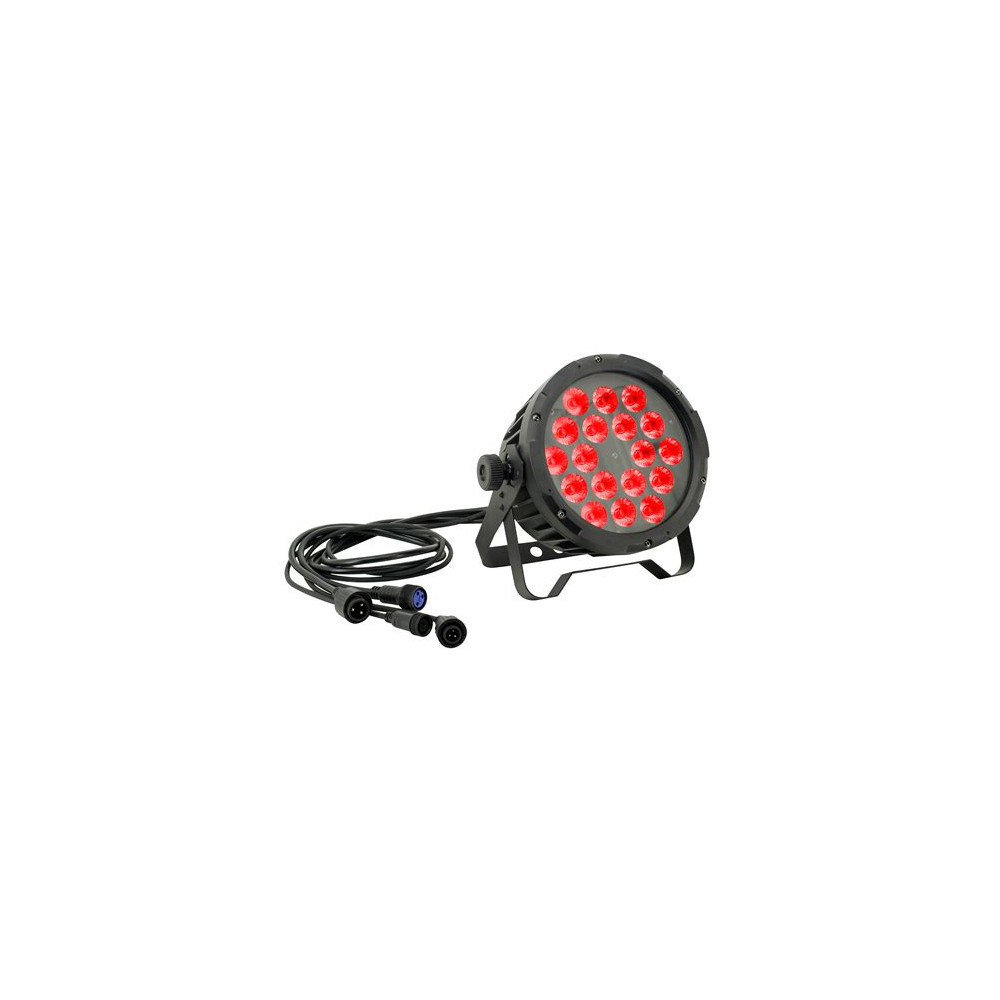 Top Lighting - KZD-018, Projecteur PAR LED RGBW 18 × 10 W IP65 pour scène et extérieur
