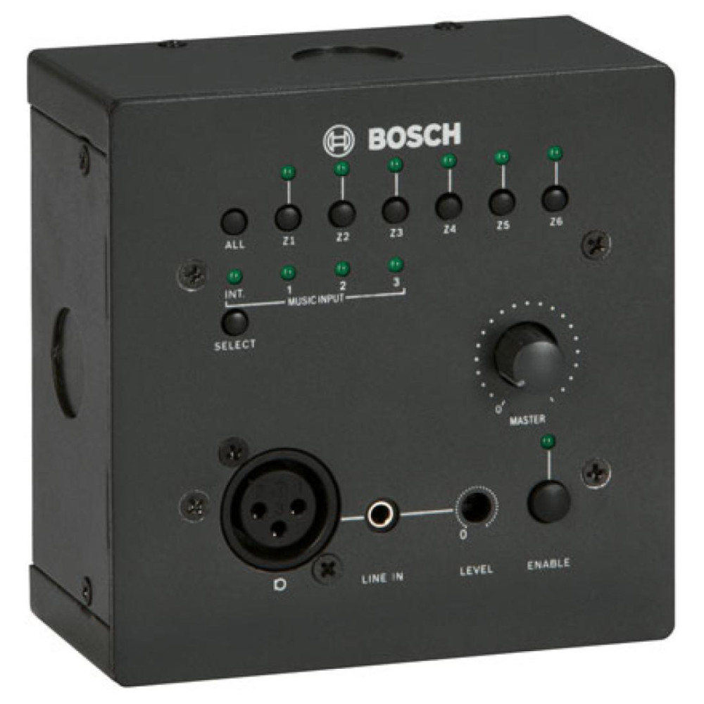 Bosch - PLN-4S6Z, Six-Zone Plena All-in-One Wall Control Panel
