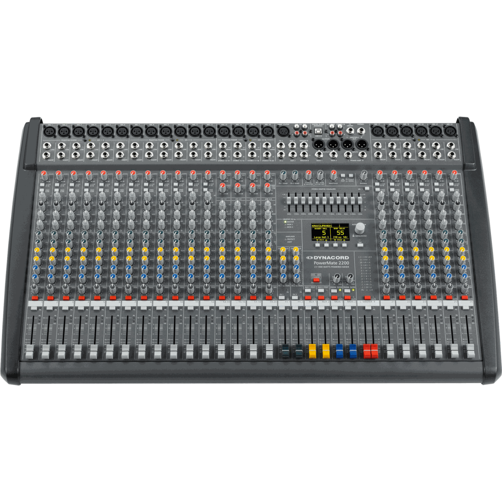 Dynacord - PM2200-3-UNIV, 22-Channel PowerMate Powered Mixer with 2 x 1000 W