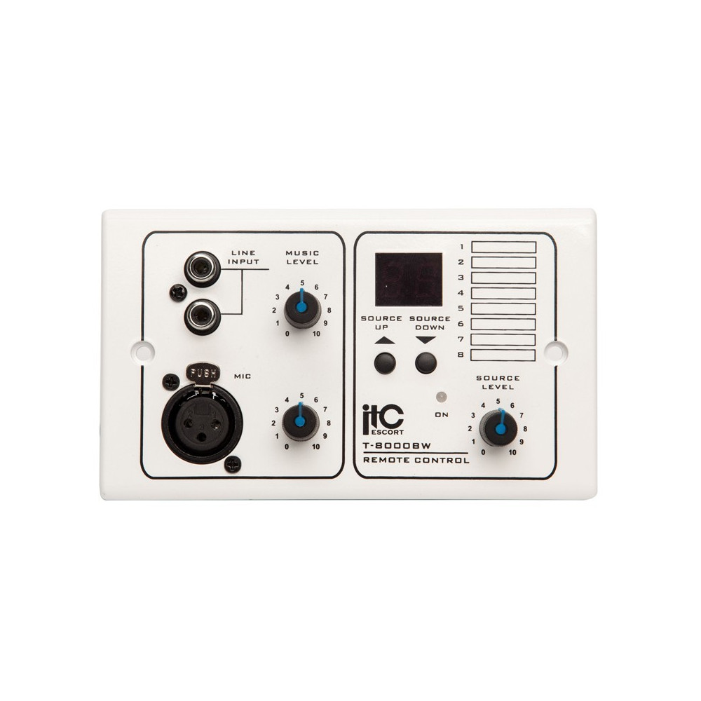 ITC - T-8000BW, Contrôle à distance avec le module d'entrée audio ITC - T-8000BW, Contrôle à distance avec le module d'entrée audio
