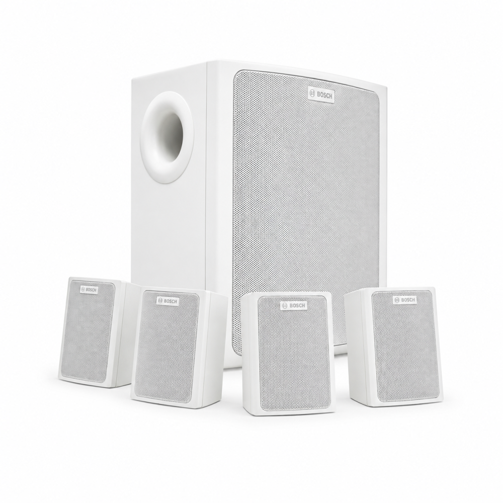 Bosch - LB6-100S-L, White Compact Speaker System with Subwoofer