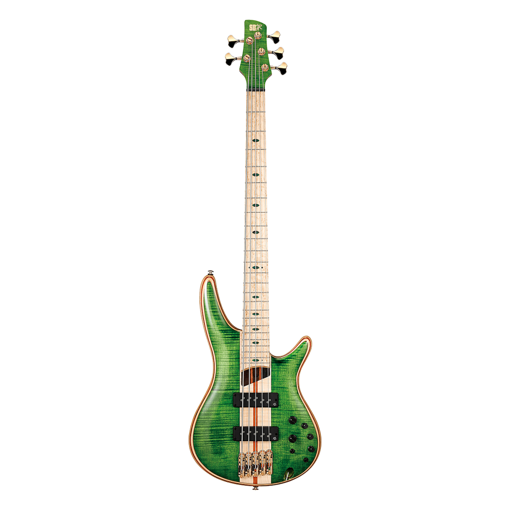Ibanez - SR5FMDX-EGL, Basse Électrique Premium 5 Cordes Nordstrand Big Break Emerald Green