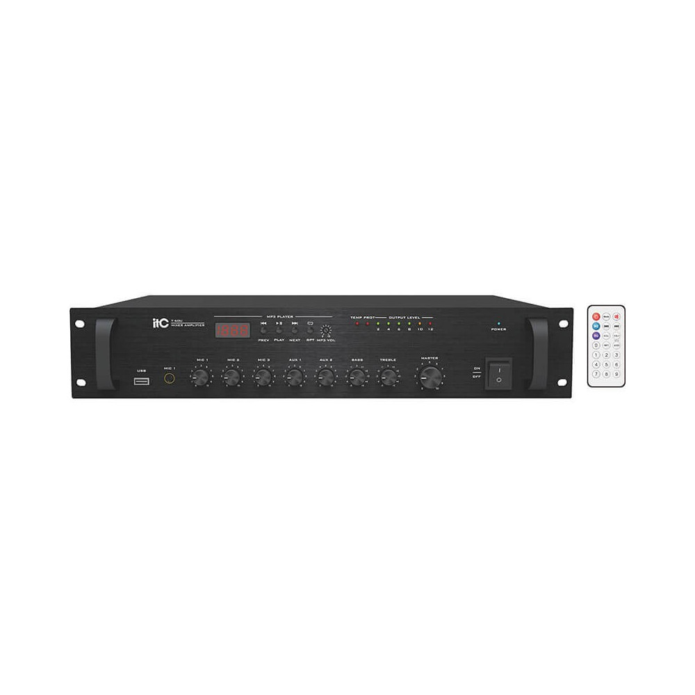 ITC - T-60BU, Mixer Amplifier USB 60W ITC - T-60BU, Mixer Amplifier USB 60W