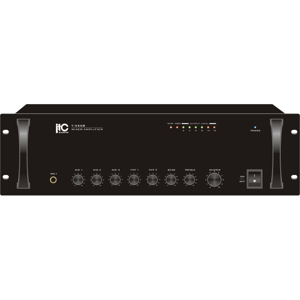 ITC - T-350B, Amplificateur mélangeur , 350W 3 entrées micro ITC - T-350B, Amplificateur mélangeur , 350W 3 entrées micro