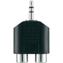 Aywa - Adaptateur audio Jack 3.5mm Mâle stéréo vers 2x RCA Femelles , Plastique