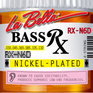 La Bella - RX-N6D, Corde de guitare basse électrique en nickel, 030-130