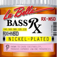 La Bella - RX-N5D, Corde de guitare basse électrique en nickel, 045-130