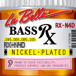 La Bella - RX-N4D, Corde de guitare basse électrique en nickel, 045-105