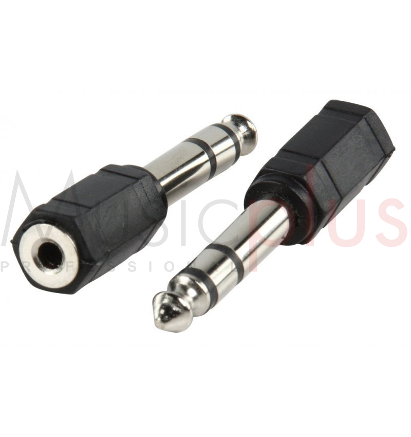 Aywa - Audio adapter, 6.35mm Stereo male Jack to Jack 3.5mm stereo female,  Plastic
