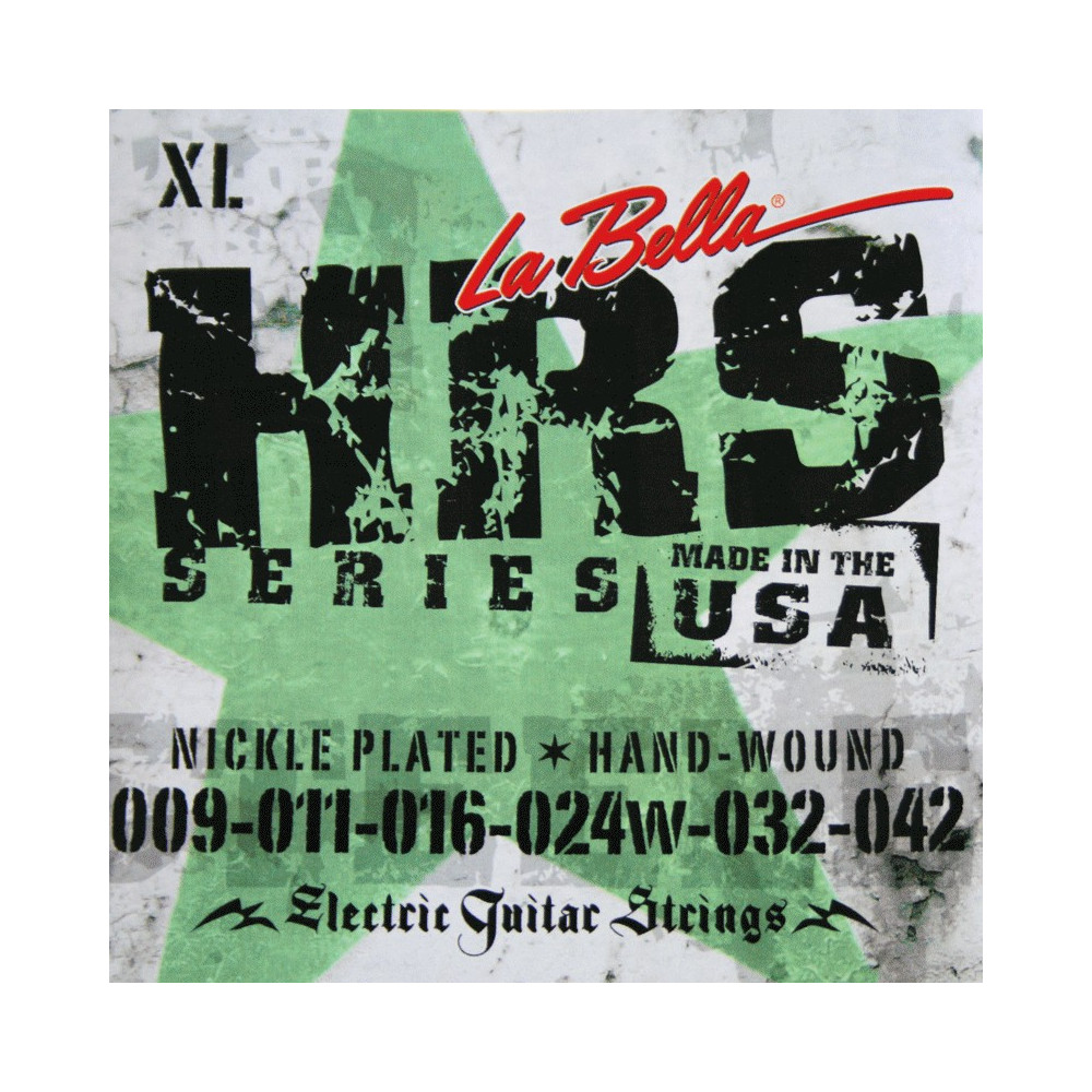 La Bella - HRS-XL, Cordes de guitare électrique en nickel, 009-042