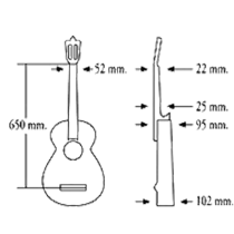 Almansa - 403 E1 Cèdre Cutaway, Guitare électro-classique 4/4