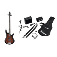 Ibanez - IJSR190U-WNS Jumpstart, Pack basse électrique avec Amplificateur/Casque/Kit d'accessoires, Walnut Sunburst