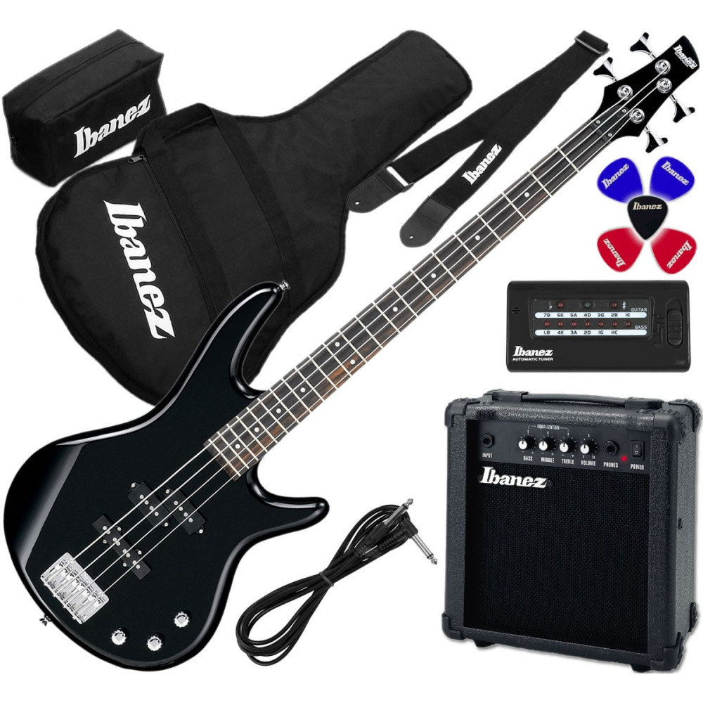 Ibanez - IJSR190U-WNS Jumpstart, Pack basse électrique avec Amplificateur/Casque/Kit d'accessoires, Walnut Sunburst Ibanez - IJSR190U-WNS Jumpstart, Pack basse électrique avec Amplificateur/Casque/Kit d'accessoires, Walnut Sunburst