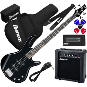 Ibanez - IJSR190U-WNS Jumpstart, Pack basse électrique avec Amplificateur/Casque/Kit d'accessoires, Walnut Sunburst