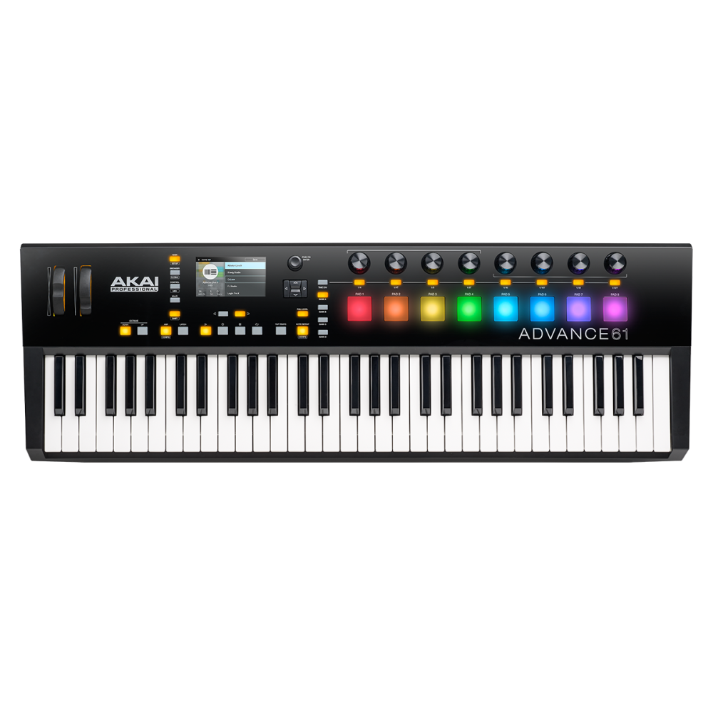 AKAI - ADVANCE 61, Clavier maître USB MIDI 61 notes écran 8 pads AKAI - ADVANCE 61, Clavier maître USB MIDI 61 notes écran 8 pads