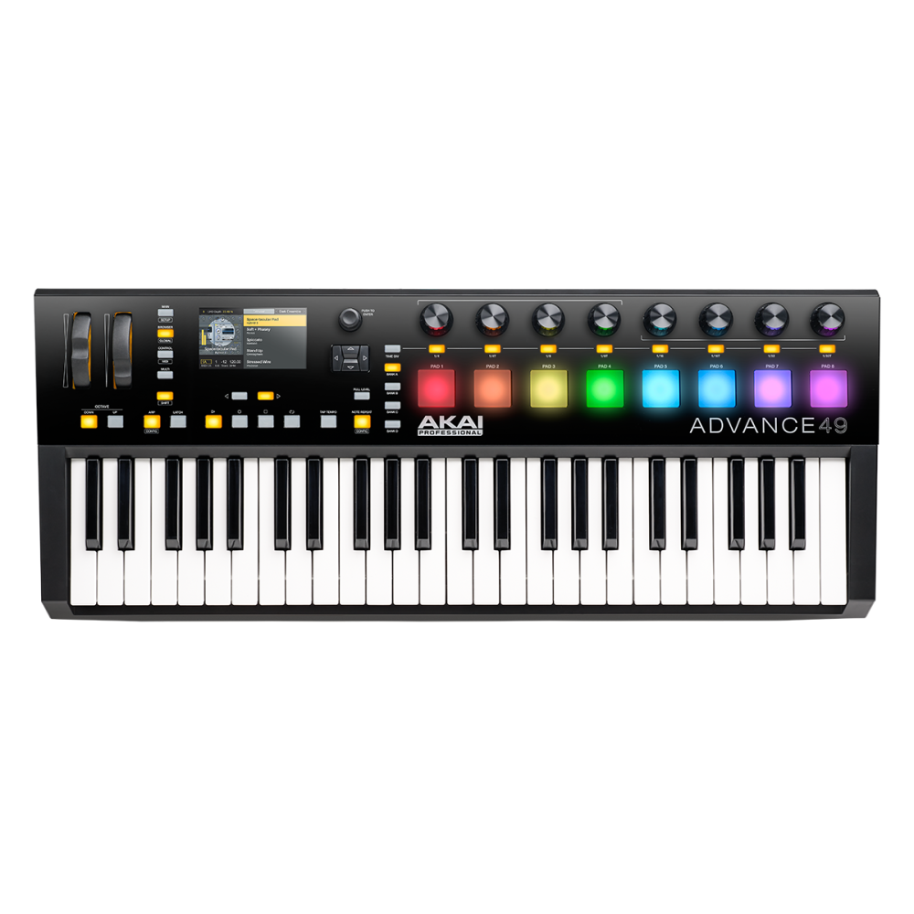 AKAI - ADVANCE 49,  USB MIDI 49 notes écran 8 pads