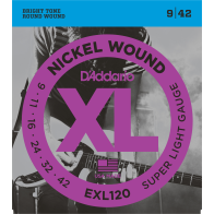 D'Addario - EXL120, Cordes Guitare électrique Super Light 09-42
