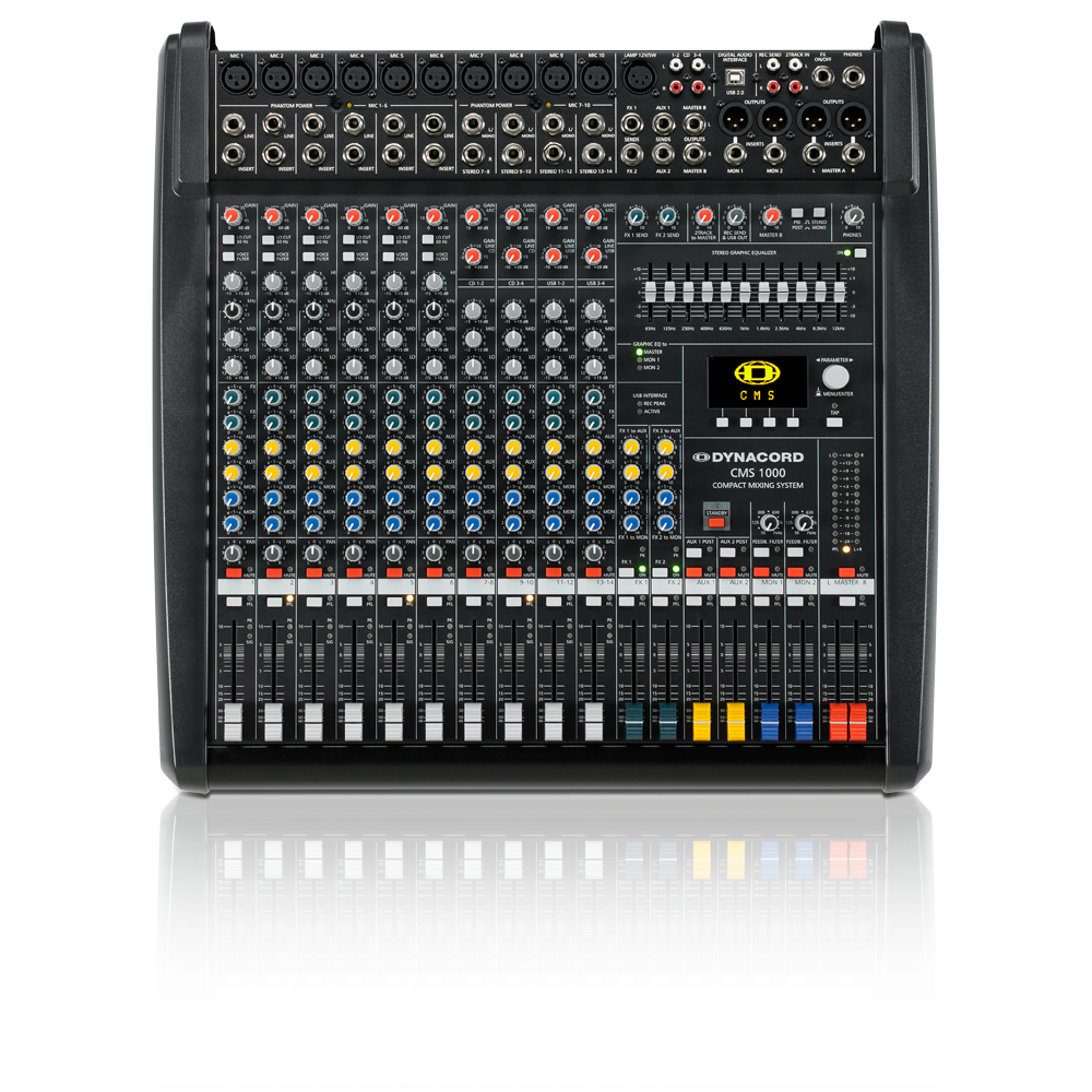 Dynacord - CMS 1000-3 USB, Console Sone et Studio 6 Mic/Line + 4 Mic Stério