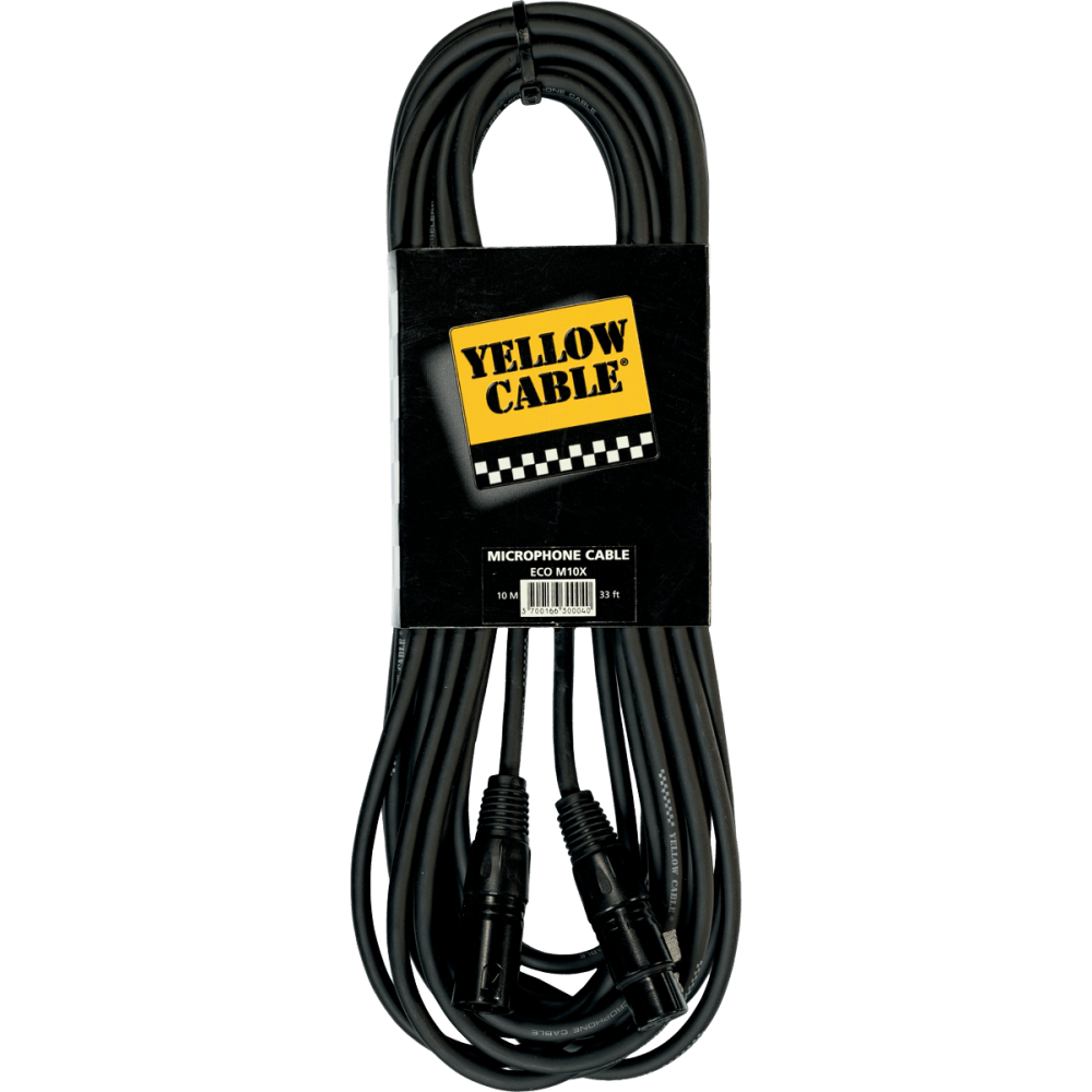 Yellow Cable - ECO M10X, Câble XLR mâle/XLR femelle 10m
