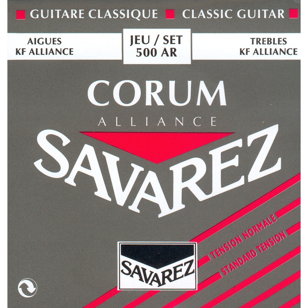 Savarez - 500AR, Cordes Guitare Classique - Rouge Tirant Normal