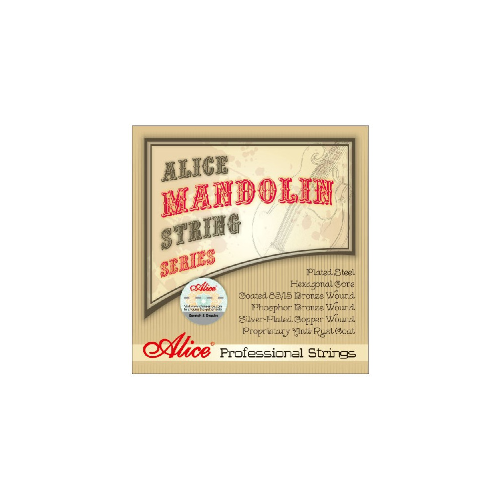 Alice - AM06, Cordes pour Mandoline Alice - AM06, Cordes pour Mandoline