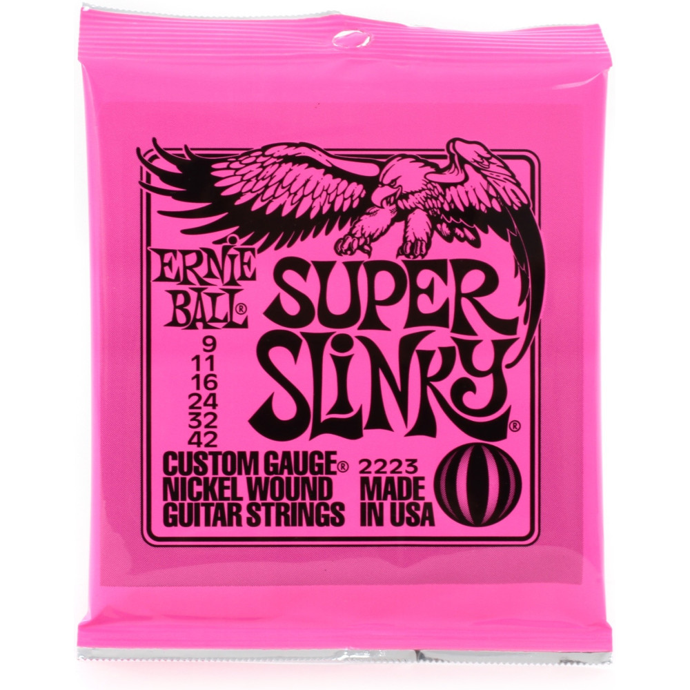 Ernie Ball - 2223, Super Slinky Cordes guitare électrique 09-42 Ernie Ball - 2223, Super Slinky Cordes guitare électrique 09-42