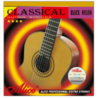Alice - A107BK-H, Jeu de cordes guitare classique Noir