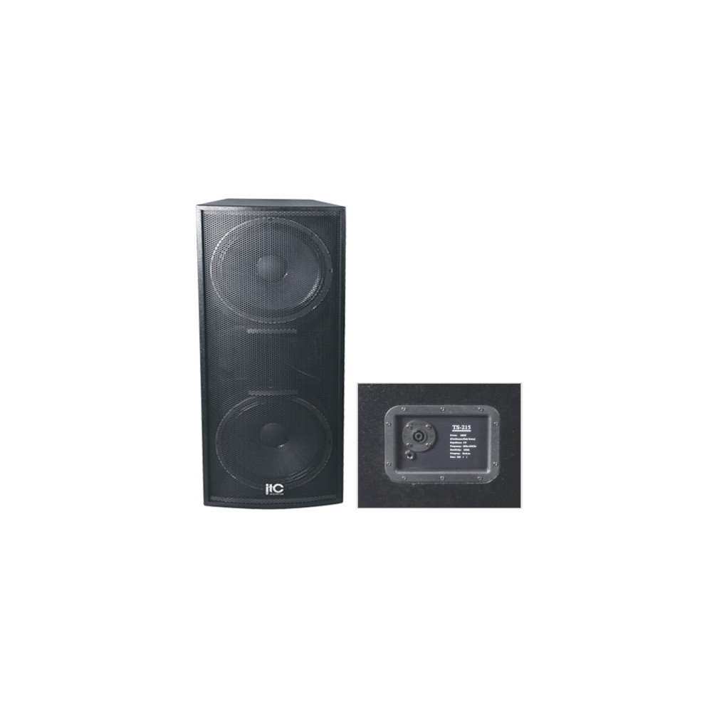 ITC - TS-215, 600W RMS / 4 Ohm 2 Way Passive Enclosure, 2x15 "