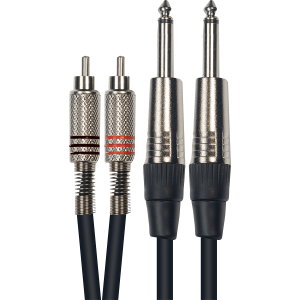 Aywa - Y044, 2 RCA mâle/jack mono mâle 3m