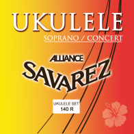 Savarez - 140R, Jeu de 4 cordes Soprano Concert pour ukulélé