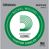 D'Addario - NW046, Corde Guitare électrique en  Filé rond 046