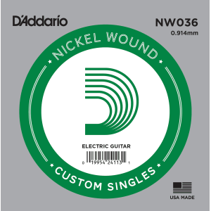 D'Addario - NW036, Corde Guitare électrique en  Filé rond 036