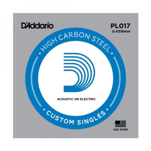 D'Addario - PL017, Corde Guitare électrique/Acoustique en Acier Plein 017