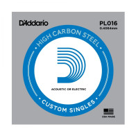 D'Addario - PL016, Corde Guitare électrique/Acoustique en Acier Plein 016