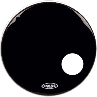 Evans - BD22RB, Peau de timbre de grosse caisse EQ3 noire percée, 22"