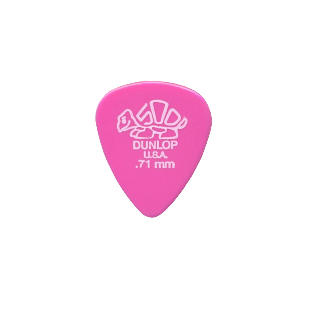 Dunlop - Tortex Delrin , Médiator guitare Pink 0.71mm