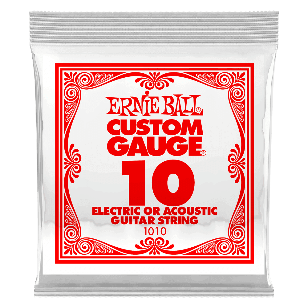 Ernie Ball - 1010, Corde Guitare électrique/Acoustique en Acier Plein 010