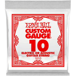 Ernie Ball - 1010, Corde Guitare électrique/Acoustique en Acier Plein 010