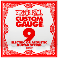 Ernie Ball - 1009, Corde Guitare électrique/Acoustique en Acier Plein 009