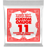 Ernie Ball - 1011, Corde Guitare électrique/Acoustique en Acier Plein 011